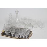 A WATERFORD COLLEEN PATTERN TABLE SERVICE for six place settings comprising hock, brandy, sherry,