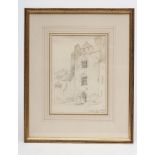 ATTRIBUTED TO JOHN SELL COTMAN (1782-1842), Study for Martins Tower Chepstow, pencil sketch,