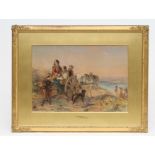 THOMAS FALCON MARSHALL (1818-1878), "The Emigrants", watercolour and pencil, unsigned, inscribed