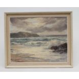 WILLIAM F PIPER (c.1900), Cornish Coastal Scene, oil on canvas, signed, 16" x 20", framed (Est. plus