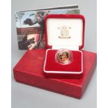 AN ELIZABETH II PROOF HALF SOVEREIGN, 2007, No.1917 of 5000, cased and boxed with certificate (