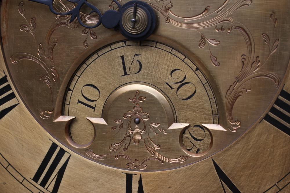 AN OAK LONGCASE CLOCK by John Edwards, Norwich, the thirty hour lantern movement with anchor - Image 7 of 22