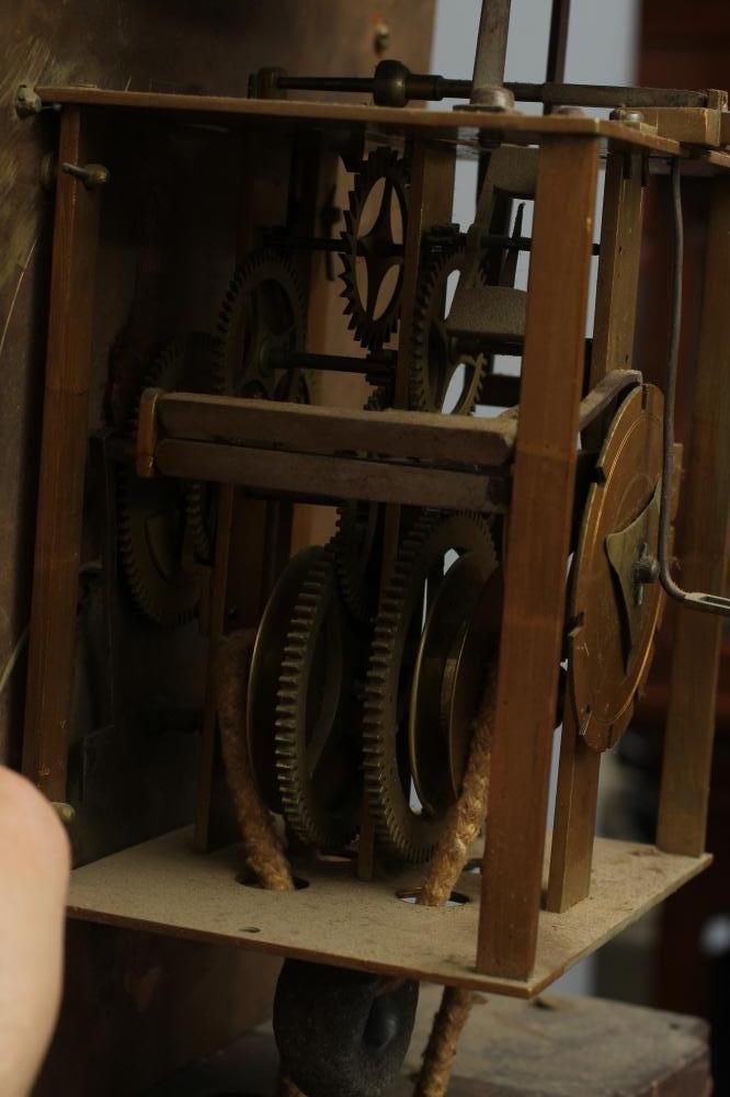 AN OAK LONGCASE CLOCK by John Edwards, Norwich, the thirty hour lantern movement with anchor - Image 10 of 22