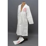 OF PRINCESS DIANA INTEREST - Two Unigate Dairy white factory coats worn by HRH on her visit to the