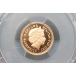 AN ELIZABETH II HALF SOVEREIGN 2002, in PCGS slab (Est. plus 17.5% premium)