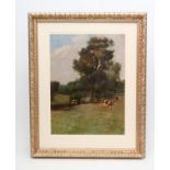 WILLIAM GRANT STEVENSON (1849-1919), Summer Landscape with Cattle Grazing, oil on canvas, signed, 23