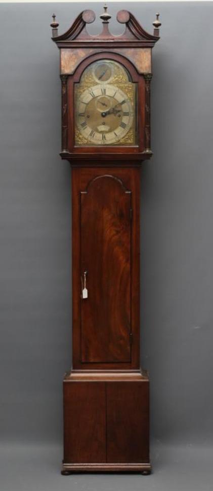 A MAHOGANY LONGCASE CLOCK by Andrew Dickie, Edinburgh, the eight day three train movement with - Image 3 of 14