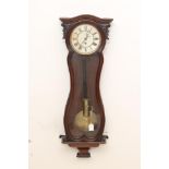A ROSEWOOD CASED VIENNA STYLE WALL TIMEPIECE, late 19th century, the weight driven movement with