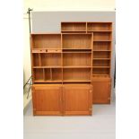 A DANISH TEAK LYBY SYSTEM 400 MODULAR ROOM UNIT, designed by Bent K. Handest, 1960's, and comprising
