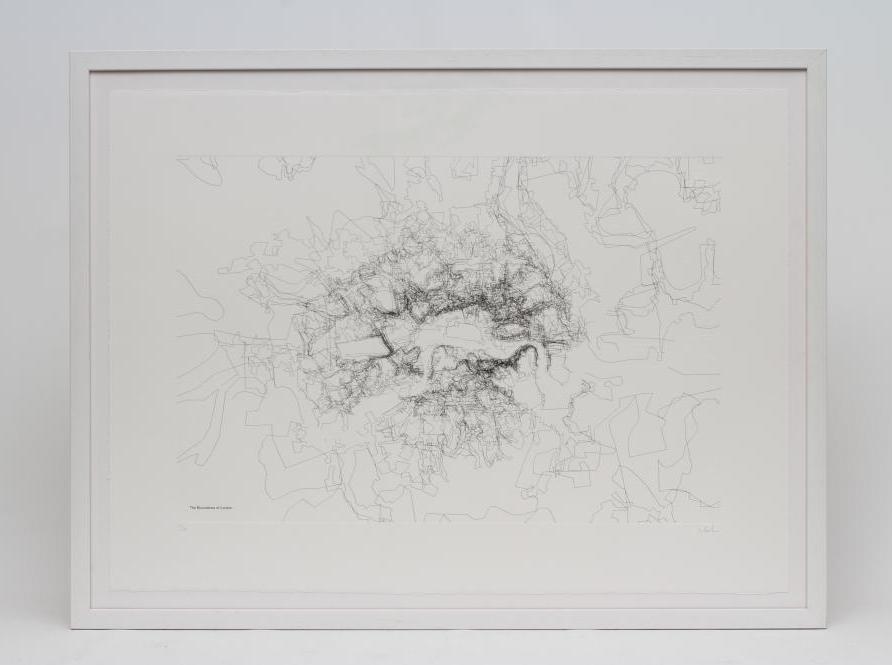 ANDY BOLTON (Contemporary), "The Boundaries of London", screen print and blind embossing, limited