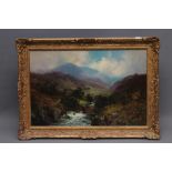 JOHN FALCONER SLATER (1857-1937), "Mist and Sun Northumberland", oil on canvas, signed, 24" x 36",