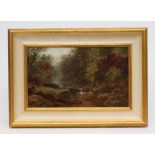 WILLIAM MELLOR (1851-1931), "Posforth Gill, Bolton Woods", oil on board, signed, inscribed to