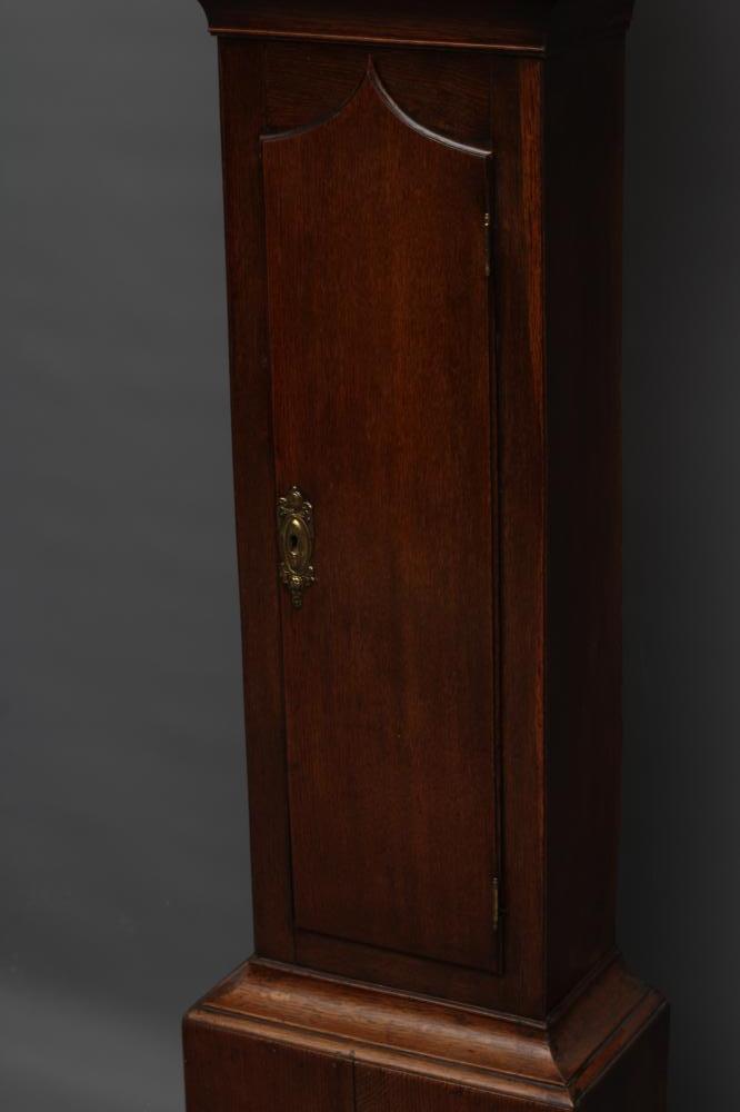 AN OAK LONGCASE CLOCK, signed W. Barnard Newark 473, the eight day movement with anchor escapement - Image 3 of 9
