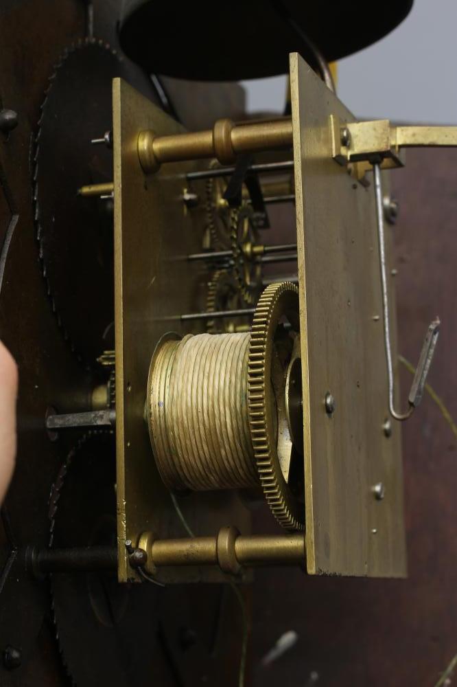 AN OAK LONGCASE CLOCK, signed David Collier, Gatley, the eight day movement with anchor escapement - Image 11 of 12