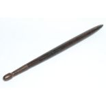AN ABORIGINAL NULLA OR WADDY CLUB, late 19th/20th century, the 30 1/4" hardwood body tapering