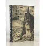 P D JAMES, The Black Tower, signed in blue ink 'P.D. James 29 May 1975' to first blank. Spine