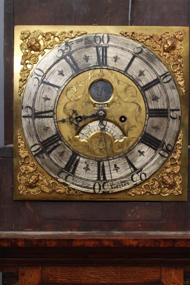 AN OAK LONGCASE CLOCK, signed David Collier, Gatley, the eight day movement with anchor escapement - Image 7 of 12