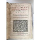 S. PATRIS NOSTRI GREGORII EPISCOPI NYSSENI Fratris Basilii Magni Opera, 1617, Antonii Hierat, folio,