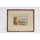 ATTRIBUTED TO WILLIAM CALLOW R.S.W. (1812-1908), Lake Scene, watercolour and pencil, unsigned, 7"
