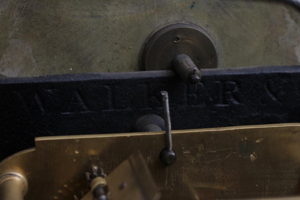 A SMALL MAHOGANY LONGCASE CLOCK, signed "Leigh Lymm", the eight day movement with anchor - Image 8 of 8