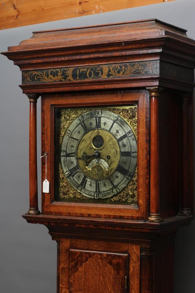 AN OAK LONGCASE CLOCK, signed David Collier, Gatley, the eight day movement with anchor escapement - Image 2 of 12