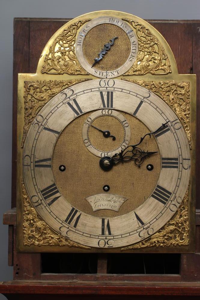 A MAHOGANY LONGCASE CLOCK by Andrew Dickie, Edinburgh, the eight day three train movement with - Image 9 of 14