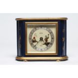 A CHINOISERIE CASED MANTEL CLOCK, early 20th century, with spring driven movement, 3 1/4" dial