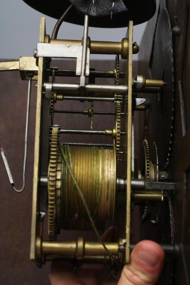 AN OAK LONGCASE CLOCK, signed David Collier, Gatley, the eight day movement with anchor escapement - Image 12 of 12