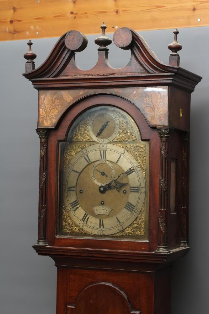 A MAHOGANY LONGCASE CLOCK by Andrew Dickie, Edinburgh, the eight day three train movement with - Image 4 of 14