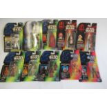 Ten Hasbro and Kenner Star Wars figures comprising Admiral Ackbar, Royal Guard, Leia, Battle