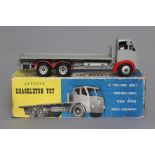 Shackleton Foden clockwork flat bed lorry finished in grey and red, some paint loss top rear wheel