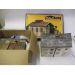 Three G scale buildings comprising house, barn and Pola Engine Shed Kit, boxed, (unmade), G-E (