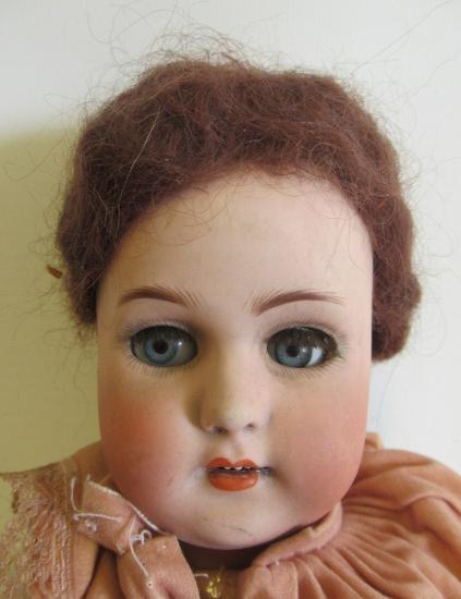 A Simon & Halbig bisque socket head doll, with blue glass sleeping eyes, open mouth and teeth, - Image 2 of 3