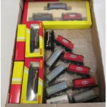 Nine Hornby Railroad tank wagons, boxed E, and ten further Hornby Railroad tank wagons, unboxed,