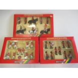 Three Britains Sets comprising 7206 Scots Guards, 7305 U.S. Marine Corps and 7218 H.M. Queen