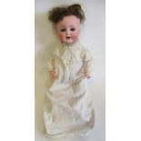 An Alt, Beck & Gottschalck bisque socket head character doll, with blue glass sleeping eyes, open