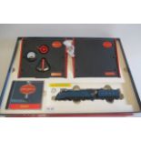 Hornby live steam Mallard Set with L.N.E.R. blue A4, controllers and DVD, boxed E (Est. plus 21%