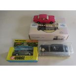 Corgi 275 Rover 2000 TC, boxed G, Daimler Bus Derby Corp, Whizzwheels Bentley and Dinky Rolls