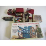 Plastic and metal military figures and parts, various scales and makes, some items boxed, other