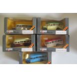 Five Corgi Classic Bus Models comprising five Bedford OB coaches, all items boxed, E (Est. plus