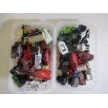 Playworn diecast vehicles by Matchbox and others including cars, vans and trucks, P (Est. plus 21%