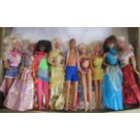 Eight various Barbie dolls and a Ken, five Barbies date stamped for 1976 to neck, one in turquoise