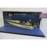 Mega Blocks Wave Racer display model in clear plastic case, well executed, off-shore power boat, G-E