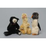 A rare example of the Pip, Squeak & Wilfred trio, 1920s, in the mohair "soldier bear" style, with