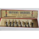 Britains No. 35 Royal Marines with officer, box G, models G-E (Est. plus 21% premium inc. VAT)