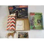 Action Man Deep Sea Driver box, most items absent, Escape from Colditz box, most items absent,