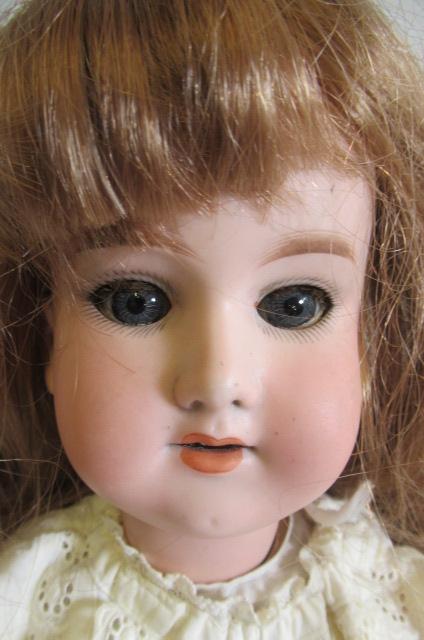 An Armand Marseille bisque socket head doll, with blue glass sleeping eyes, open mouth, teeth, - Image 2 of 3