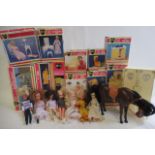 Seven Sindy dolls and a large quantity of clothing and equipment, three dolls marked 2 GEN 1077, two