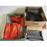 Two rail set track by Triang and Hornby, some items boxed, F (Est. plus 21% premium inc. VAT)