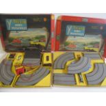 Playworn Minic Motorway Sets with three cars and track, boxes P, Models P-F (Est. plus 21% premium